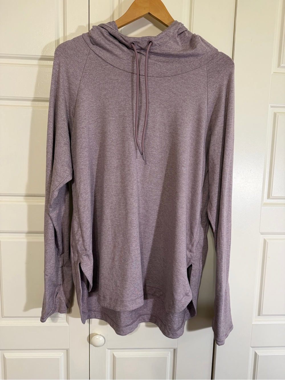 Athleta Heathered Lavender Zip Hoodie